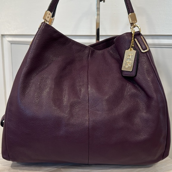 Coach Vintage Phoebe Pebbled Leather Tri-Compartment Shoulder Bag EUC - Picture 4 of 17